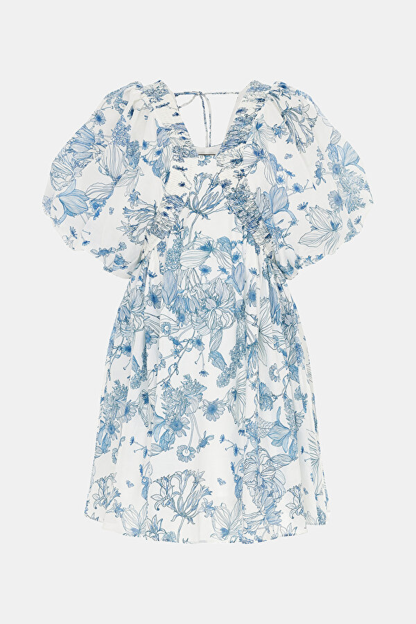 BLUE SHORT SLEEVE DRESS 7