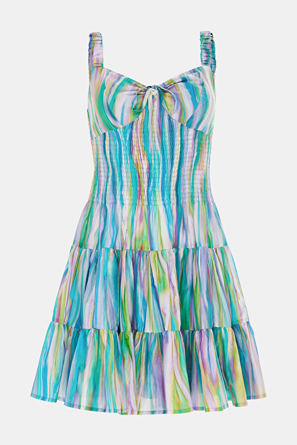 BLUE SLEEVELESS SUSPENDER DRESS 6