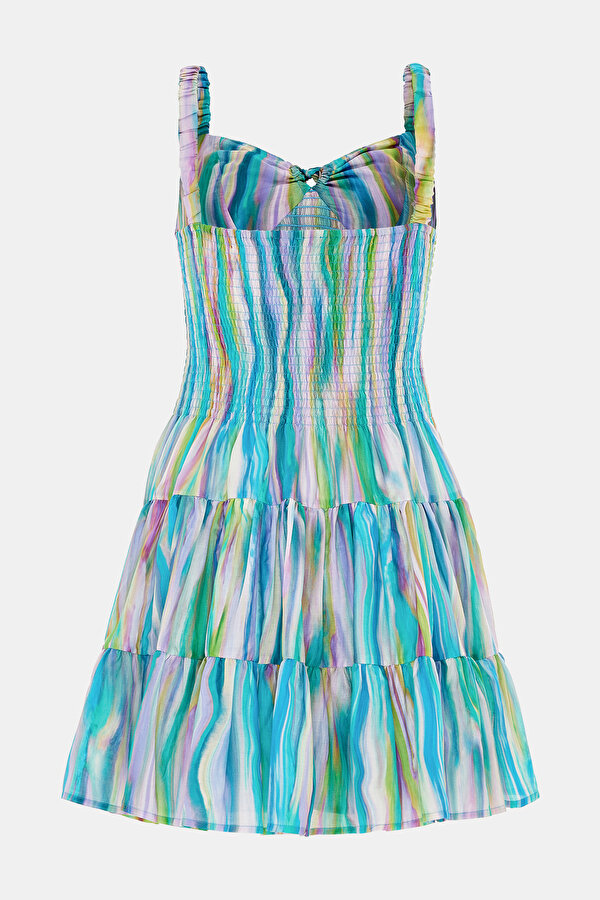 BLUE SLEEVELESS SUSPENDER DRESS 7