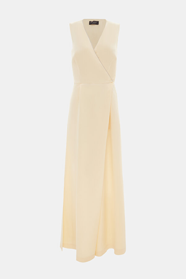 YELLOW V NECK SLEEVELESS JUMPSUIT 6