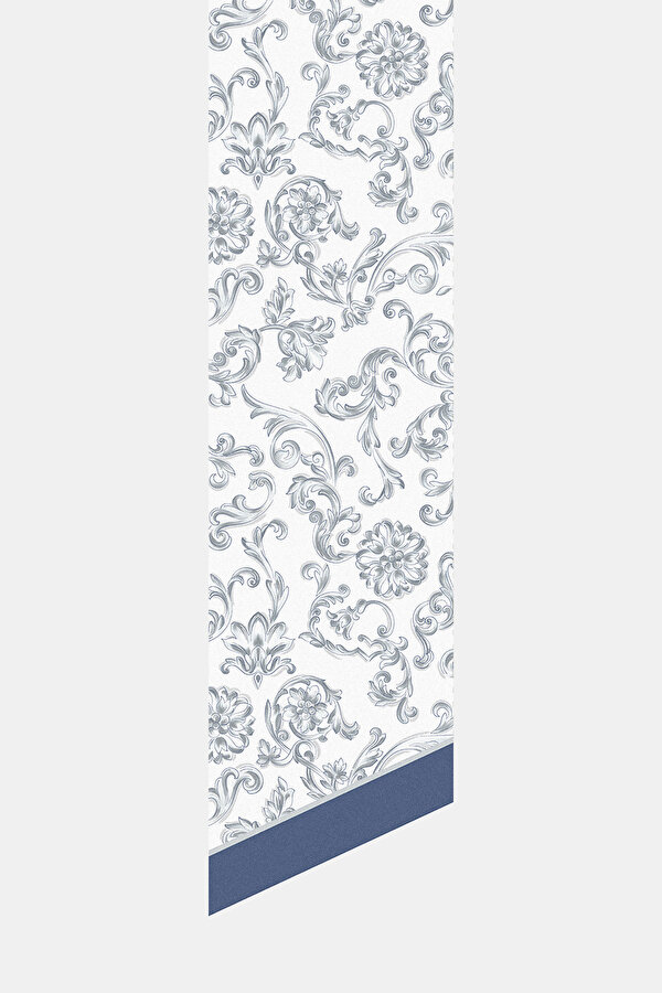 SILVER BAROC DESIGN TWILL FOULARD 2