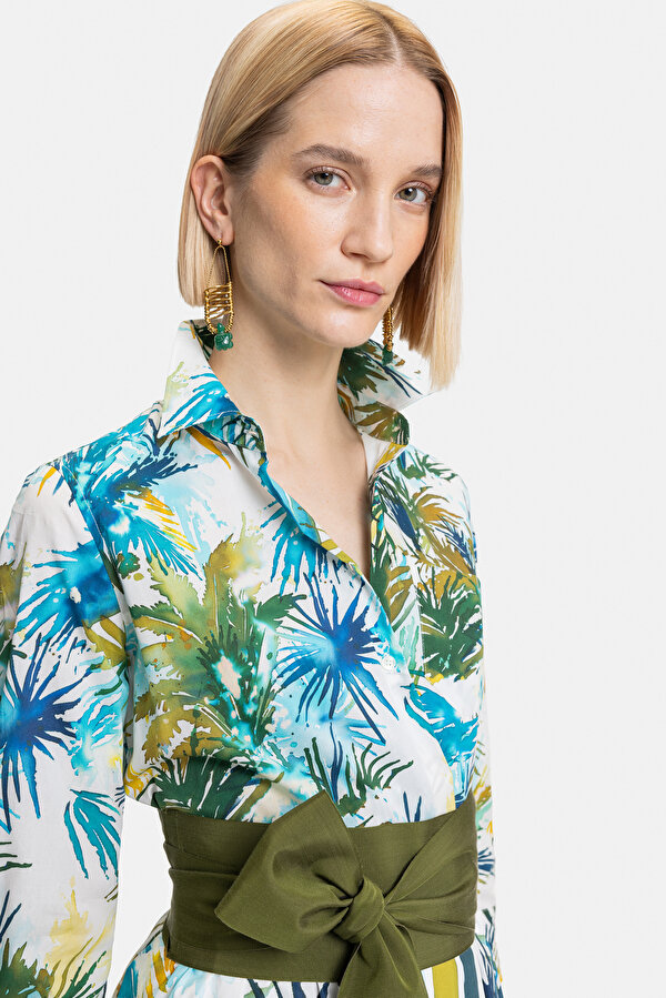MULTICOLOR 3/4 SLEEVES DRESS 6