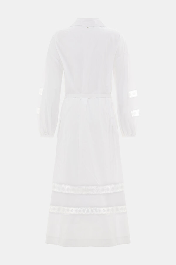 WHITE LONG SLEEVE MIDI DRESS 2