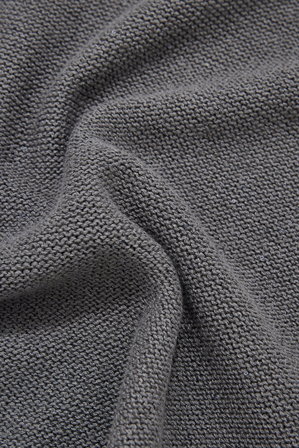 GREY POLO NECK SHORT SLEEVE BLOUSE 7