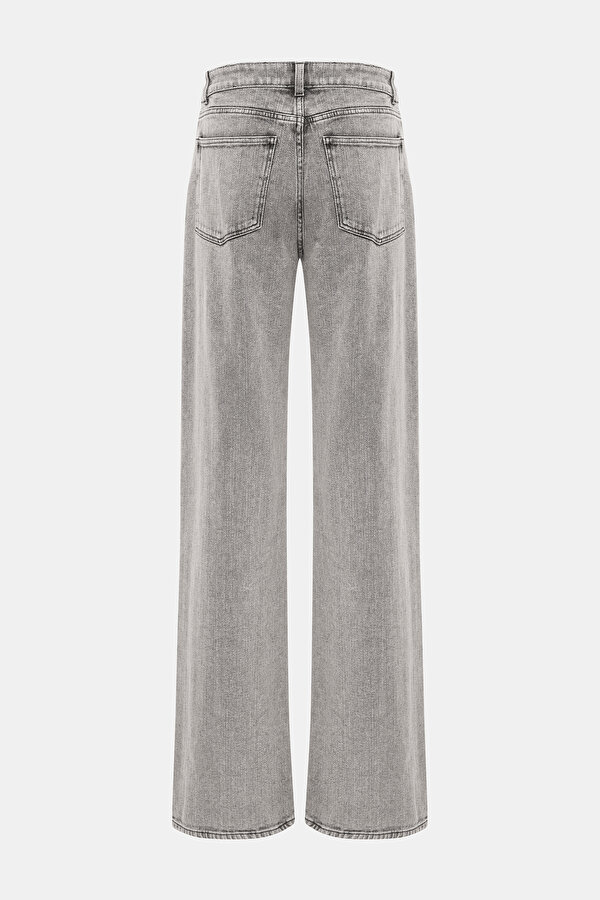 GRİ DÜZ KESİM JEAN PANTOLON 6