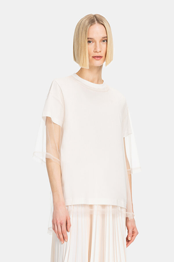 POWDER BASIC / ROUND NECKLINE SHORT SLEEVE TSHIRT
