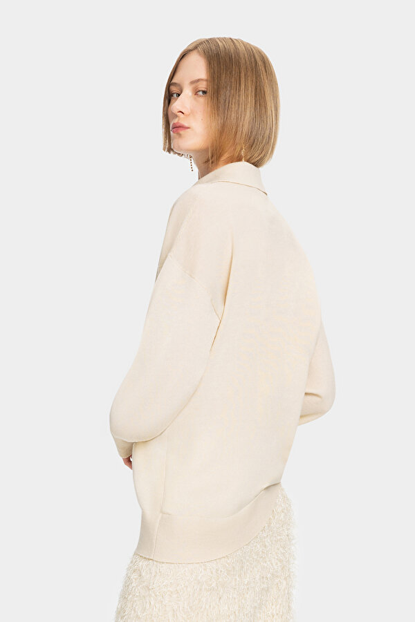 ECRU POLO NECK KNITWEAR 2