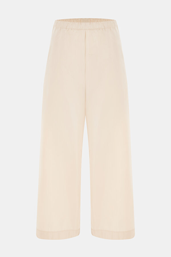 ECRU WIDE LEG TROUSERS 6