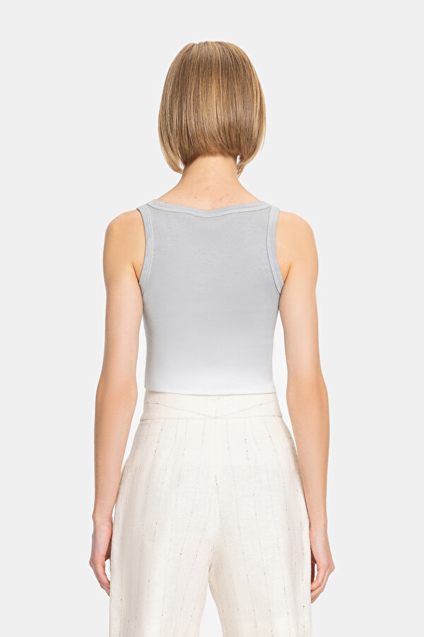 GRİ DEGRADE KOLSUZ T-SHIRT 2