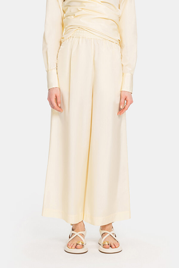 ECRU WIDE LEG TROUSERS 2