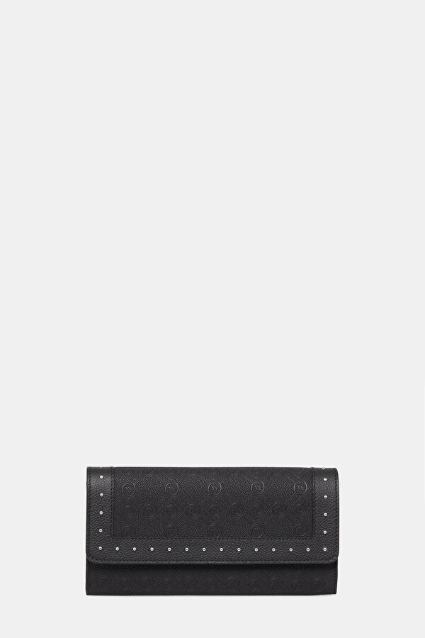 BLACK MONOGRAM WALLET