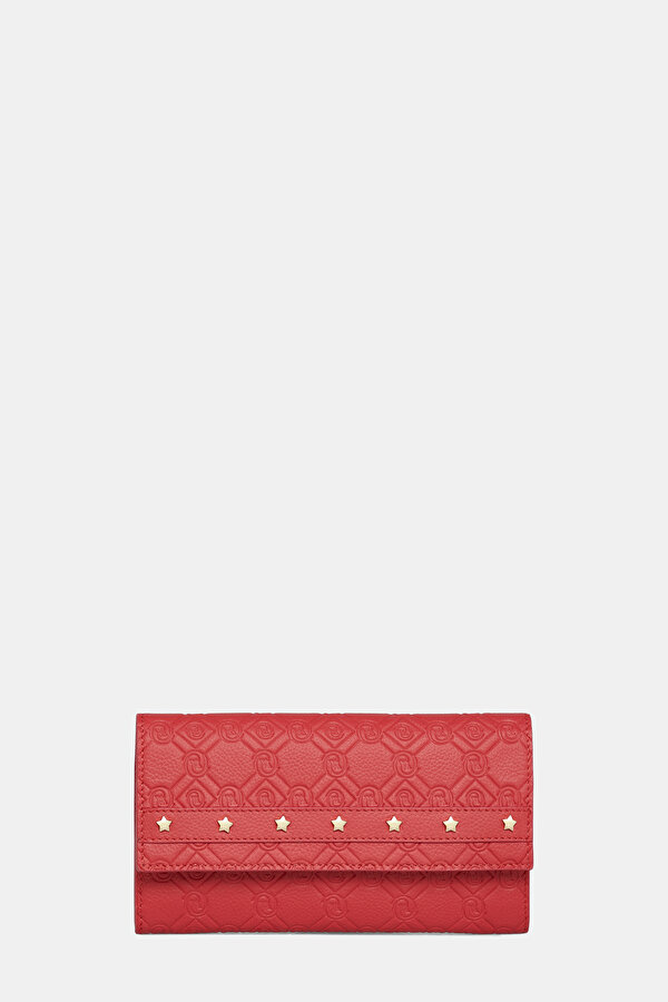 RED MONOGRAM LEATHER WALLET