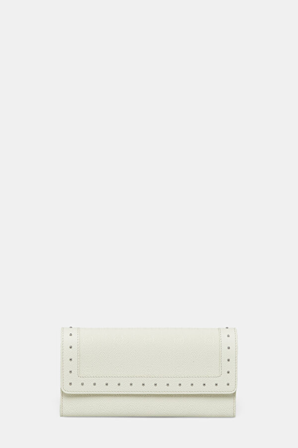 CREAM MONOGRAM WALLET