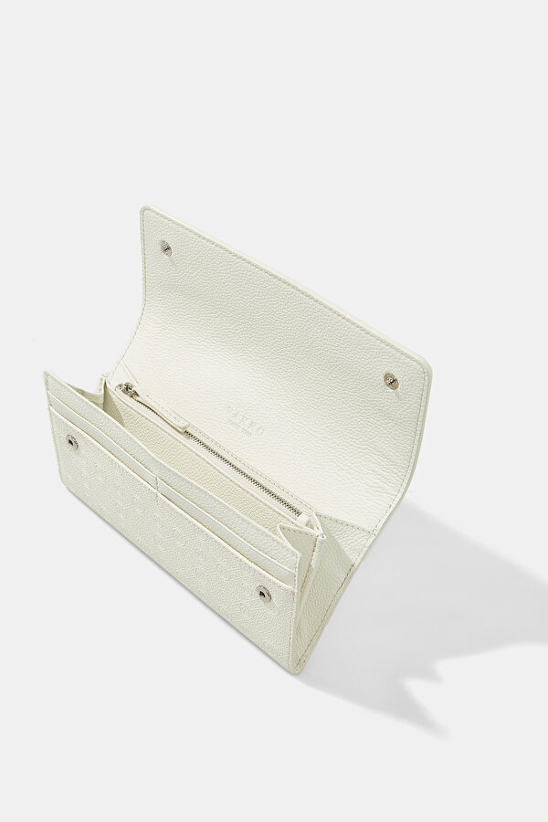 CREAM MONOGRAM WALLET 6