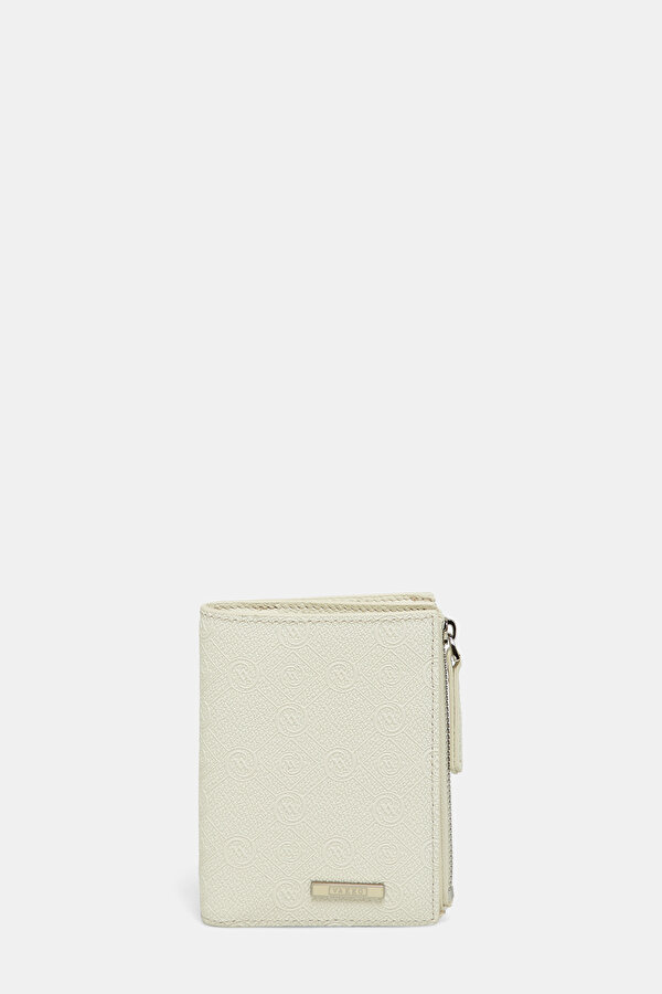CREAM MONOGRAM WALLET