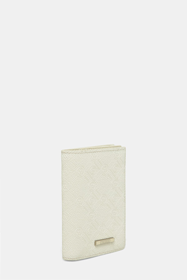 CREAM MONOGRAM WALLET 2
