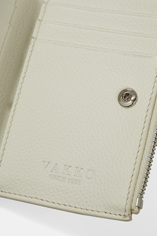 CREAM MONOGRAM WALLET 6