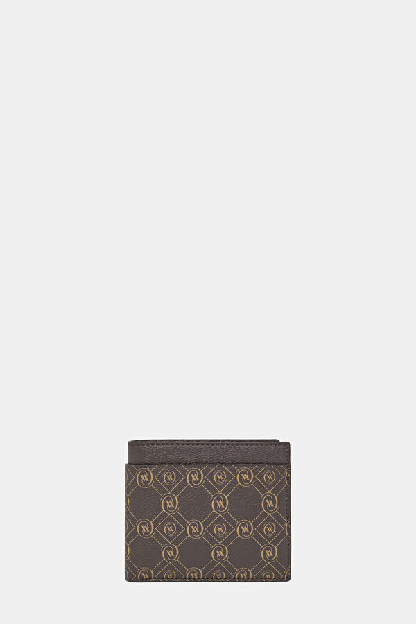 BEIGE MONOGRAM LEATHER WALLET