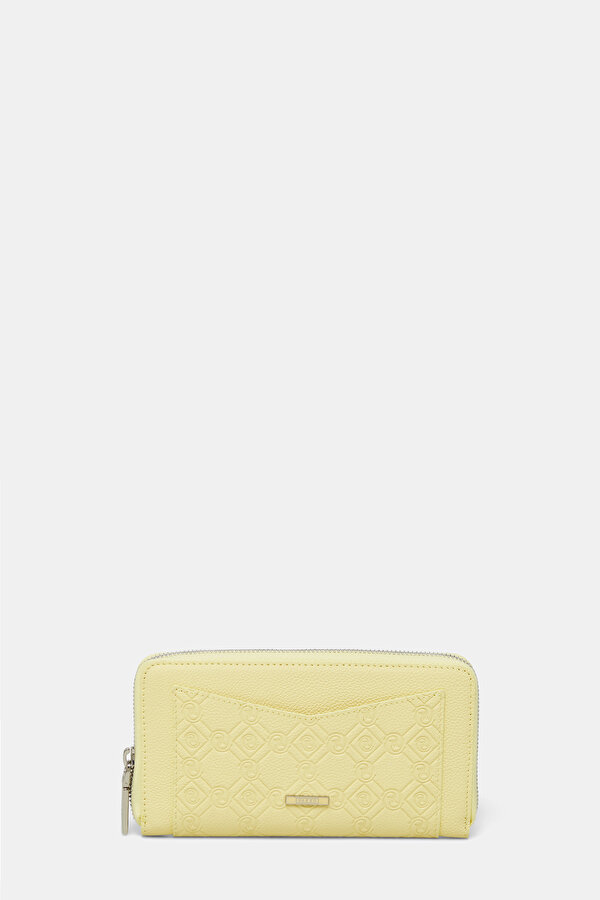 GREY MONOGRAM LEATHER WALLET