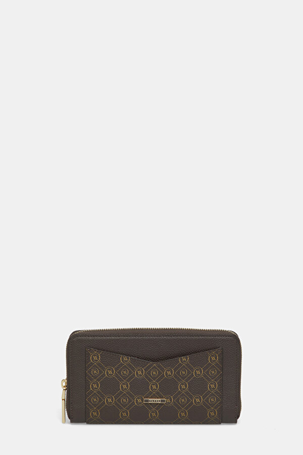 RED MONOGRAM LEATHER WALLET