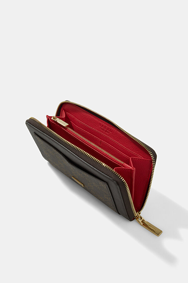 RED MONOGRAM LEATHER WALLET 6