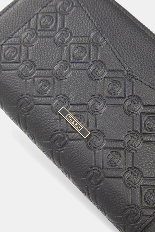 TAN MONOGRAM LEATHER WALLET 6
