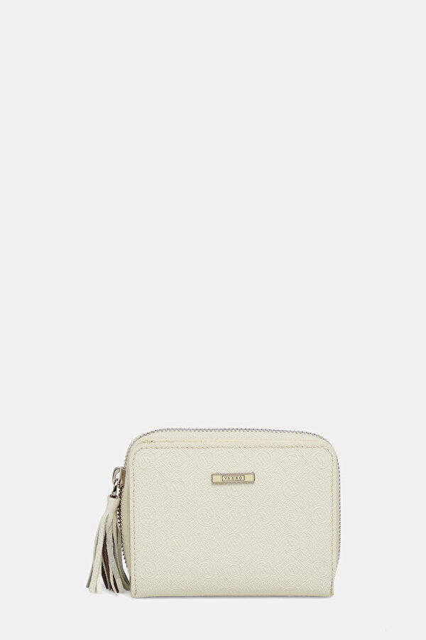 CREAM MONOGRAM WALLET