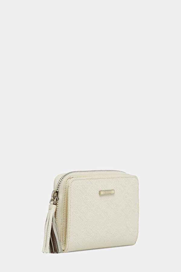 CREAM MONOGRAM WALLET 2