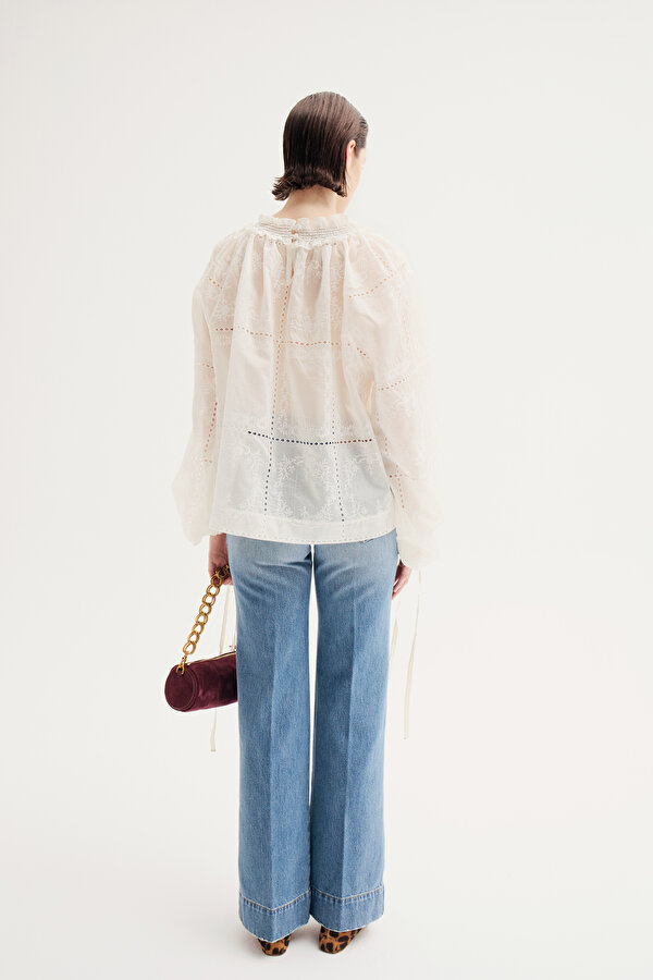 BLUE WIDE LEG TROUSERS 2