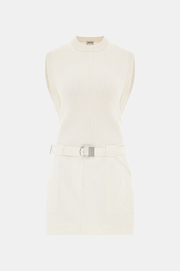 ECRU MINI DRESS