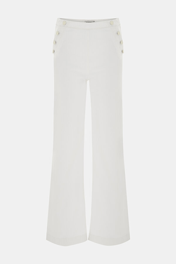 WHITE WIDE LEG TROUSERS