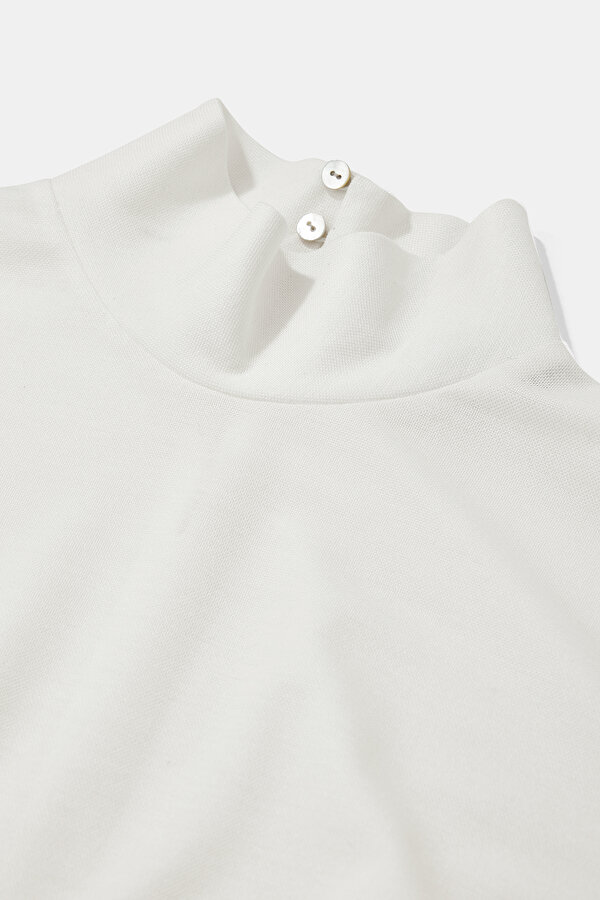 ECRU UPRIGHT COLLAR LONG SLEEVE TSHIRT 6