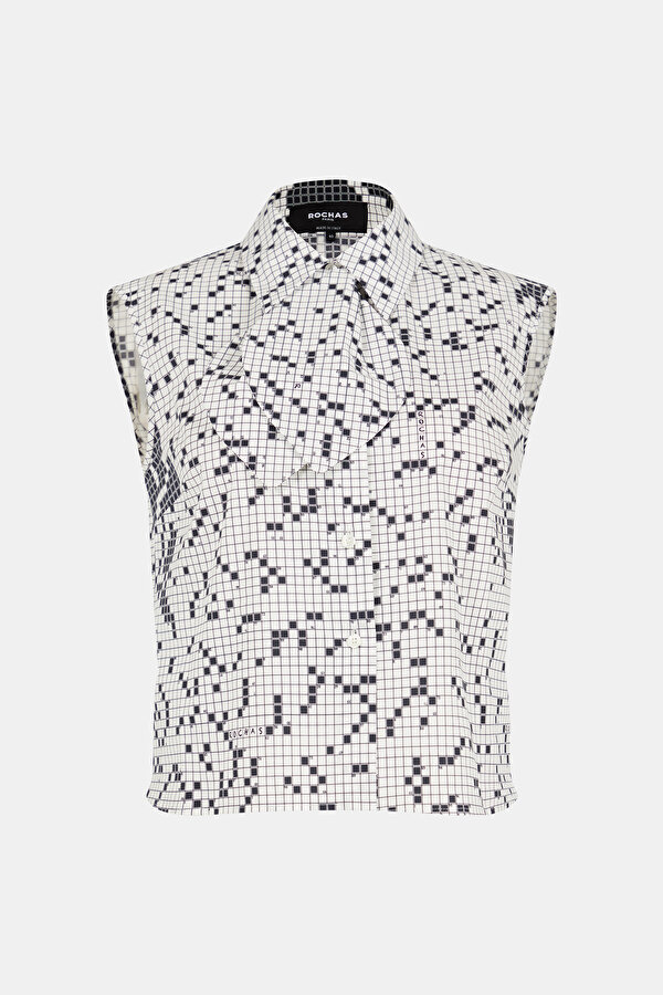 BLACK DESIGN FILLED SHIRT