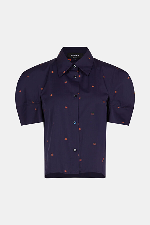 ORANGE DESIGN FILLED SHIRT