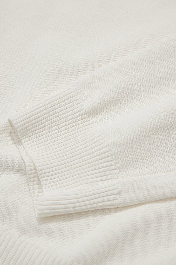 ECRU POLO NECK LONG SLEEVE TSHIRT 7