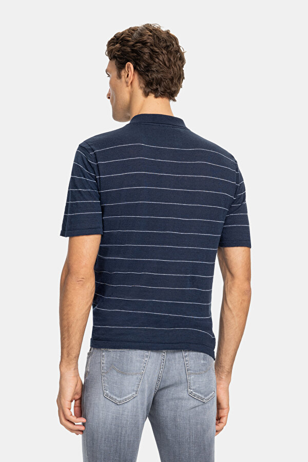 LACİVERT POLO YAKA KISA KOLLU T-SHIRT 2