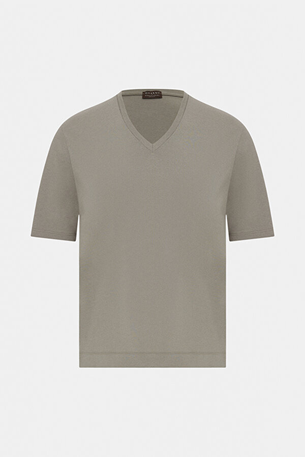 VİZON V YAKA KISA KOLLU T-SHIRT