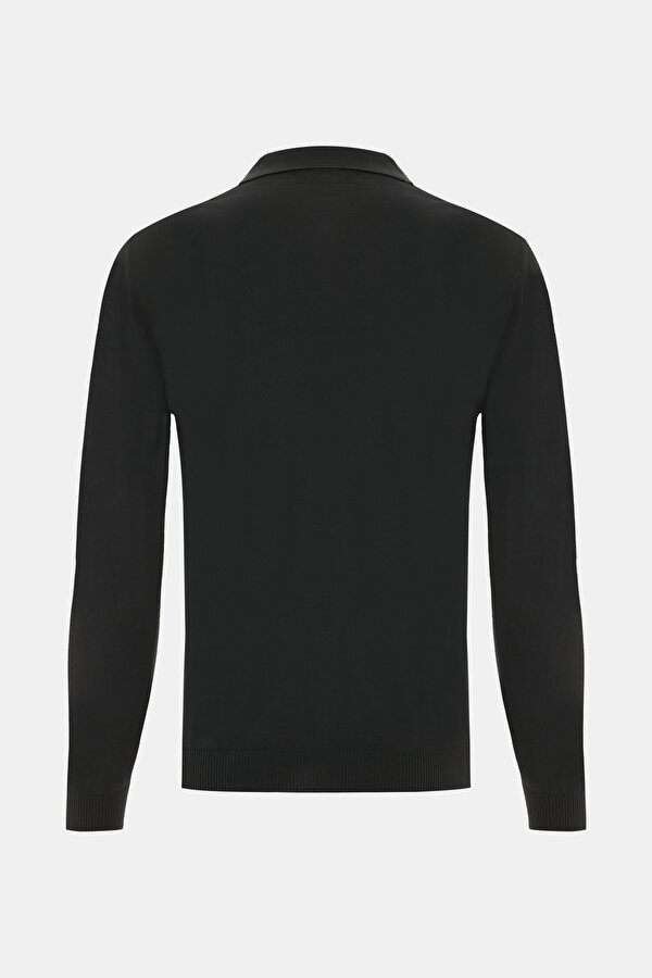 BLACK POLO NECK LONG SLEEVE TSHIRT 2