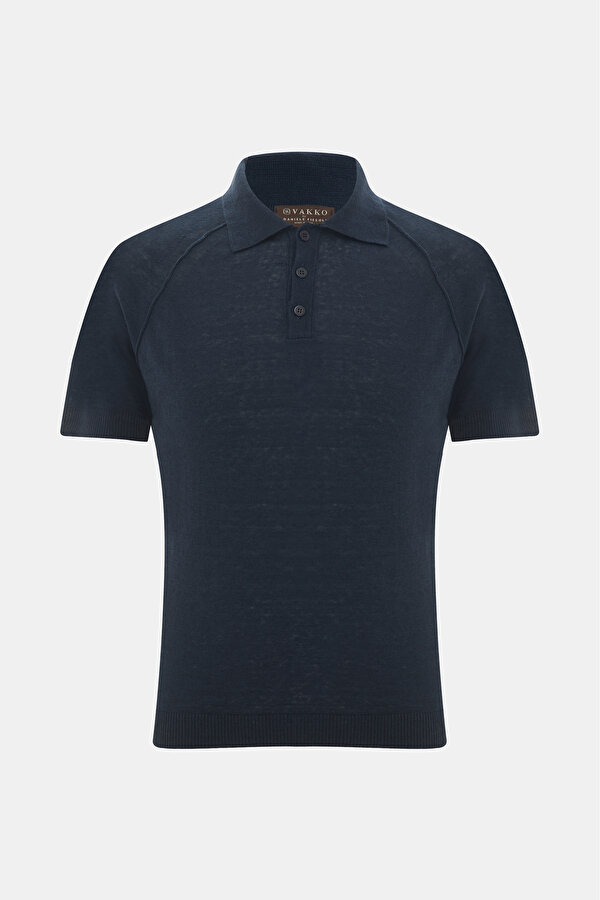 LACİVERT POLO YAKA KISA KOLLU T-SHİRT