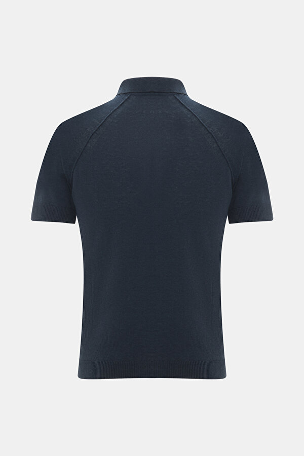 LACİVERT POLO YAKA KISA KOLLU T-SHİRT 2