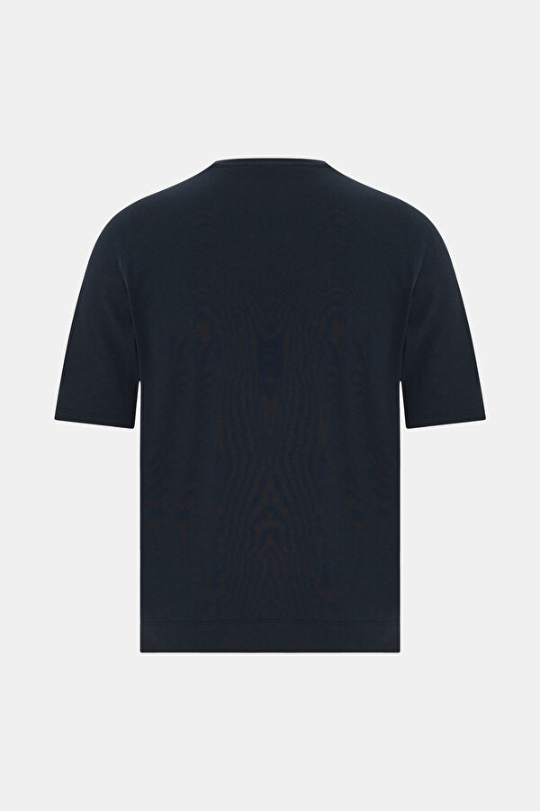 LACİVERT V YAKA KISA KOLLU T-SHIRT 6