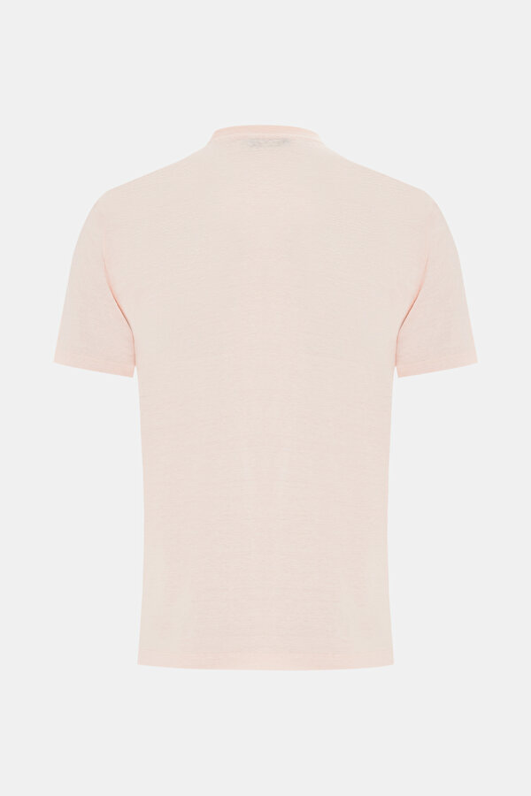 PEMBE O YAKA KISA KOLLU T-SHIRT 2