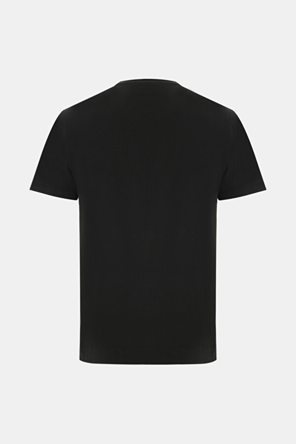 SİYAH V YAKA KISA KOLLU T-SHIRT 2