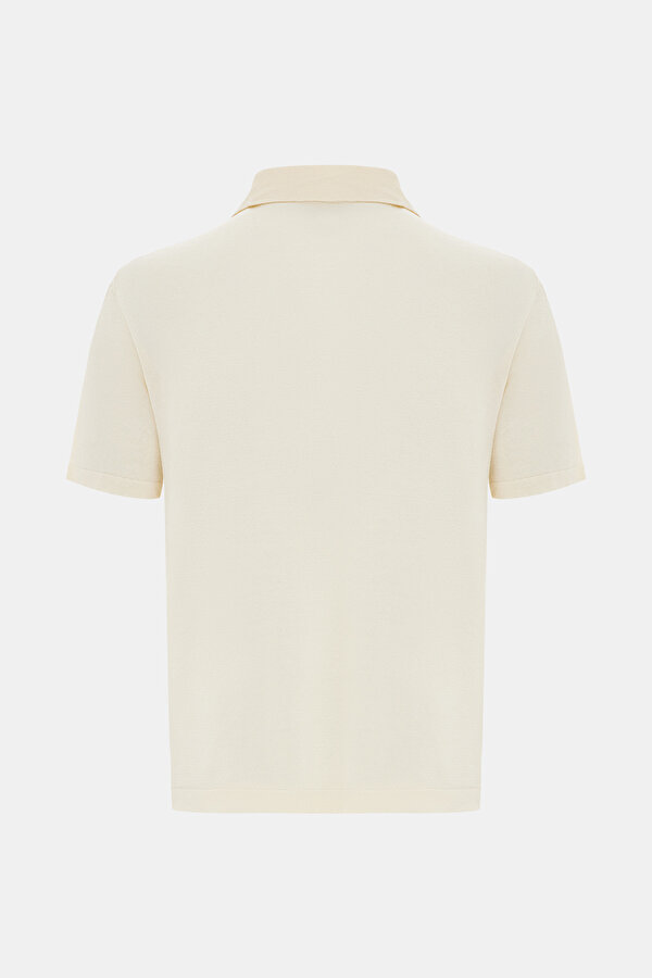 EKRU KISA KOLLU T-SHIRT 2