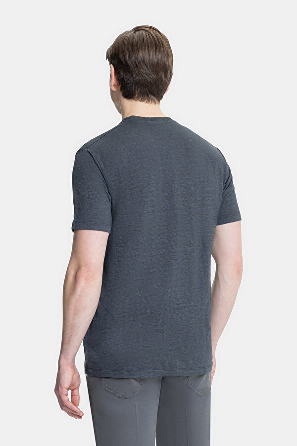 ANTRASİT O YAKA KISA KOLLU T-SHIRT 2