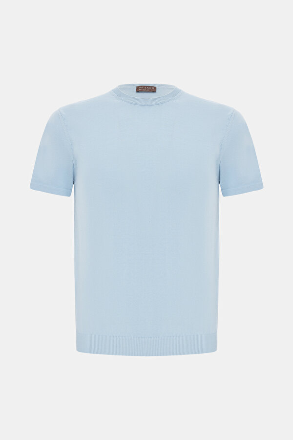 MAVİ O YAKA KISA KOLLU T-SHIRT