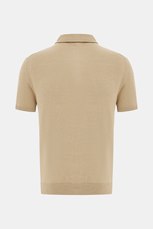 BEJ POLO YAKA KISA KOLLU T-SHIRT 2