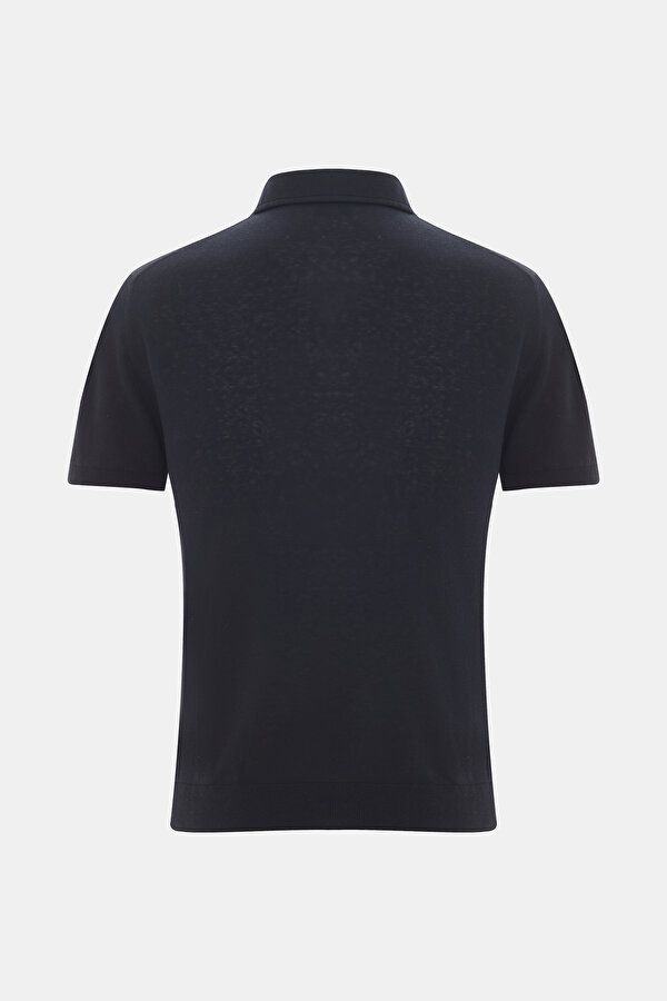 LACİVERT POLO YAKA KISA KOLLU T-SHİRT 2