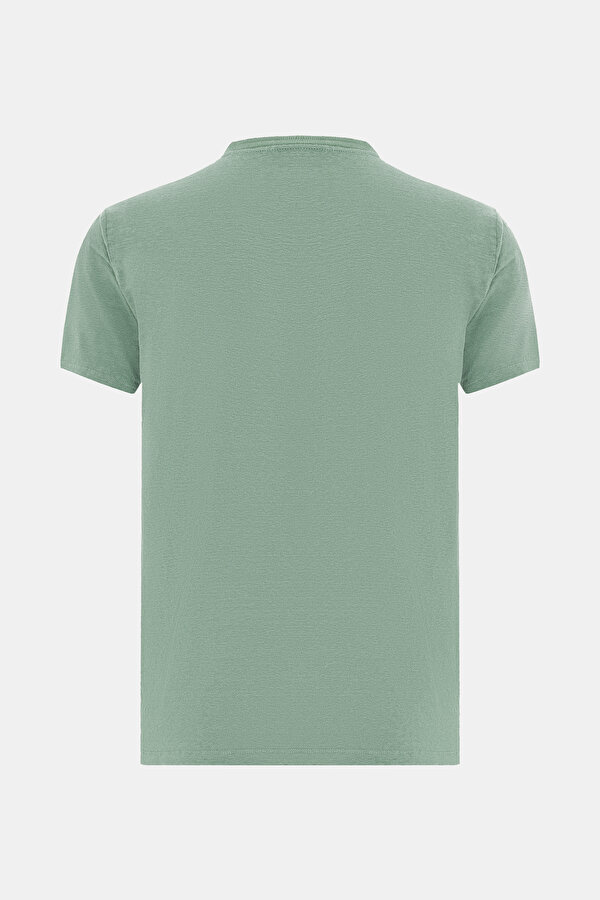 AÇIK YEŞİL O YAKA KISA KOLLU T-SHIRT 6