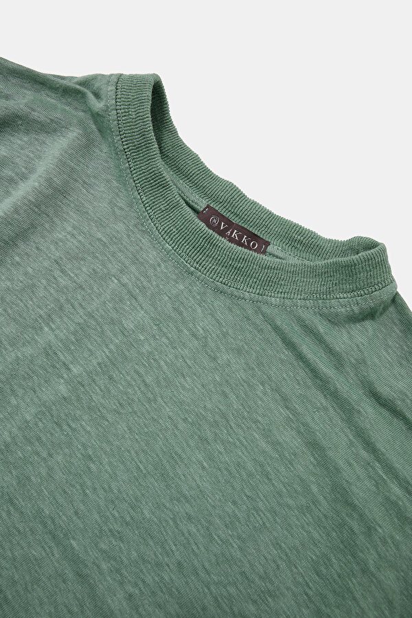 AÇIK YEŞİL O YAKA KISA KOLLU T-SHIRT 7